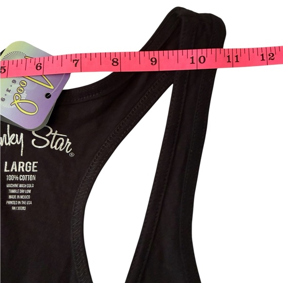 NWT CHARM SCHOOL REJECTS LONG BODY RACERBACK TANK RED AND BLACK SIZES S, L & XL - Picture 5 of 9